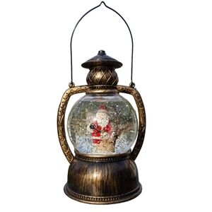 Santa Hurricane Lantern Glitter Water‎ Spinner Christmas Water Globe Lamp…